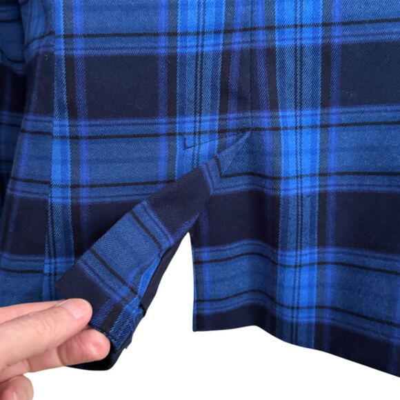 Merona Blue Plaid Flannel Tailored Fit  Blazer - Picture 7 of 13